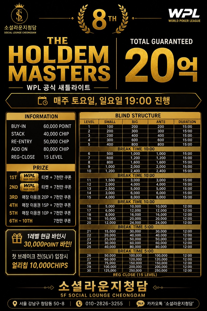 8TH THE HOLDEM MASTERS 포스터