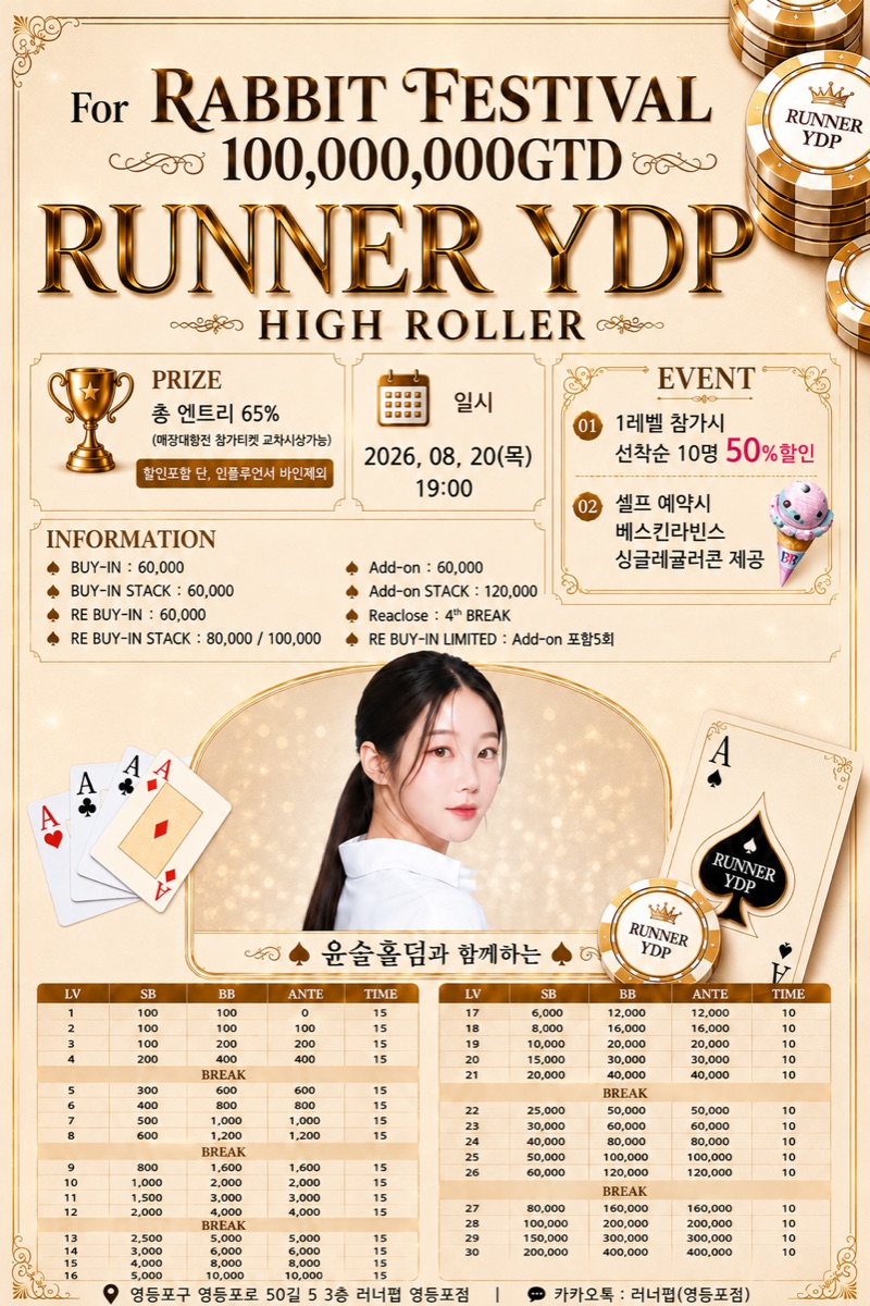 RUNNER YDP HIGH ROLLER 포스터