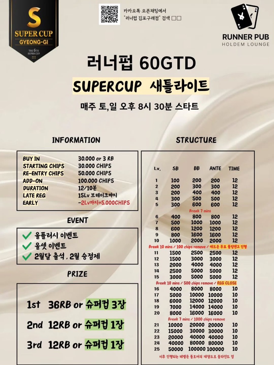 러너펍 60GTD SUPERCUP 새틀라이트 포스터